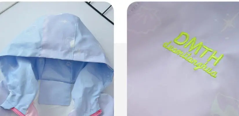 Korean Fashion Jacket For Girls Teenager Casual Gradient Hooded Coat Boys Blazer Spring Autumn Windproof Sweet Coats Windbreaker Pi-Mart