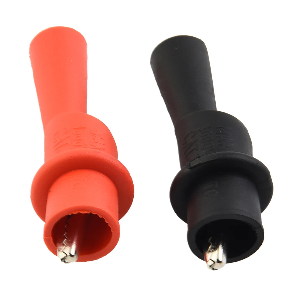 2pcs Red+Black Wire Tips Test Clip Clamp For Multi-Meter Tester AC DC 10A 1000V Multimeter Tool Accessories Pi-Mart