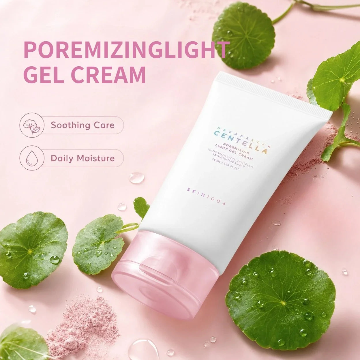 Korean Centella Pink Poremizing Light Gel Cream Pores Care Deep Hydration Facial Creams Skincare Beauty Products 75ml Tri Light Beauty