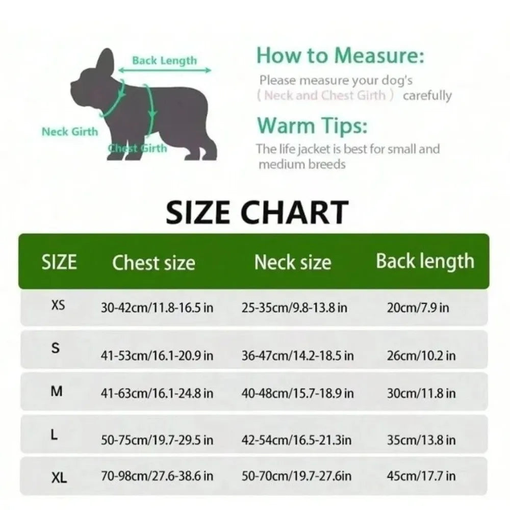 Pet Supplies Reflective Stripes Dog Life Jacket Adjustable Large Buoyancy Safety Vest Breathable Pet Life Vest Water Sports Pi-Mart