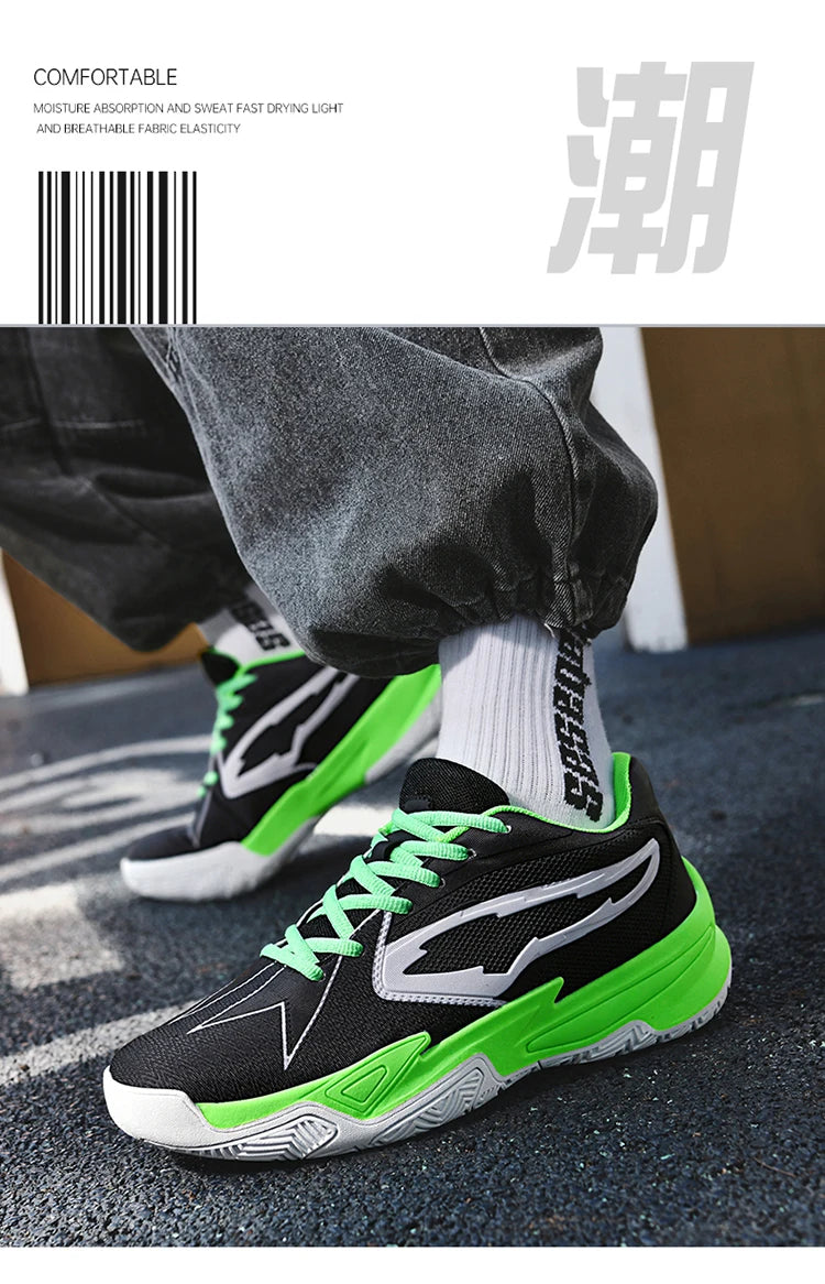 Men's Athletic Basketball Sneakers Breathable Cushioning Non-Slip Wearable Gym Training Running Shoes for Men And Women Pi-Mart