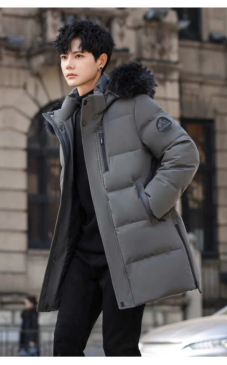 High Brand White Goose Down Jacket Coat Parka Men's Clothing Winter Padded Puffer Jackets Luxury Hooded Padding Outerwear HWY309 Pi-Mart