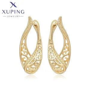 Xuping Jewelry Charm Square Shaped Luxury Exquisite Gold Color Plated Crystal Earring for Women Gift A00606258 Pi-Mart