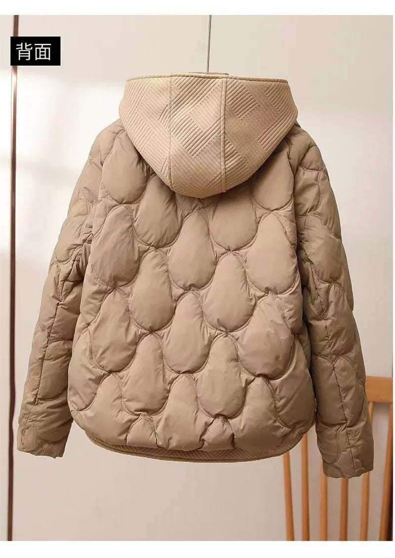2025 Fashion Coats Korean Style Loose Cropped Coat Women Jacket Women Parkas Warm Puffer Jackets Casual Coat New Winter Clothes Pi-Mart