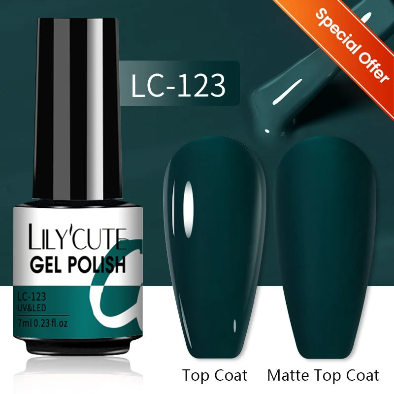 LILYCUTE 7ML Jelly Amber Gel Nail Polish Brown Crystal Translucent Dull Color Nail Art Gel Semi Permanent UV Gel Polish Varnish Tri Light Beauty