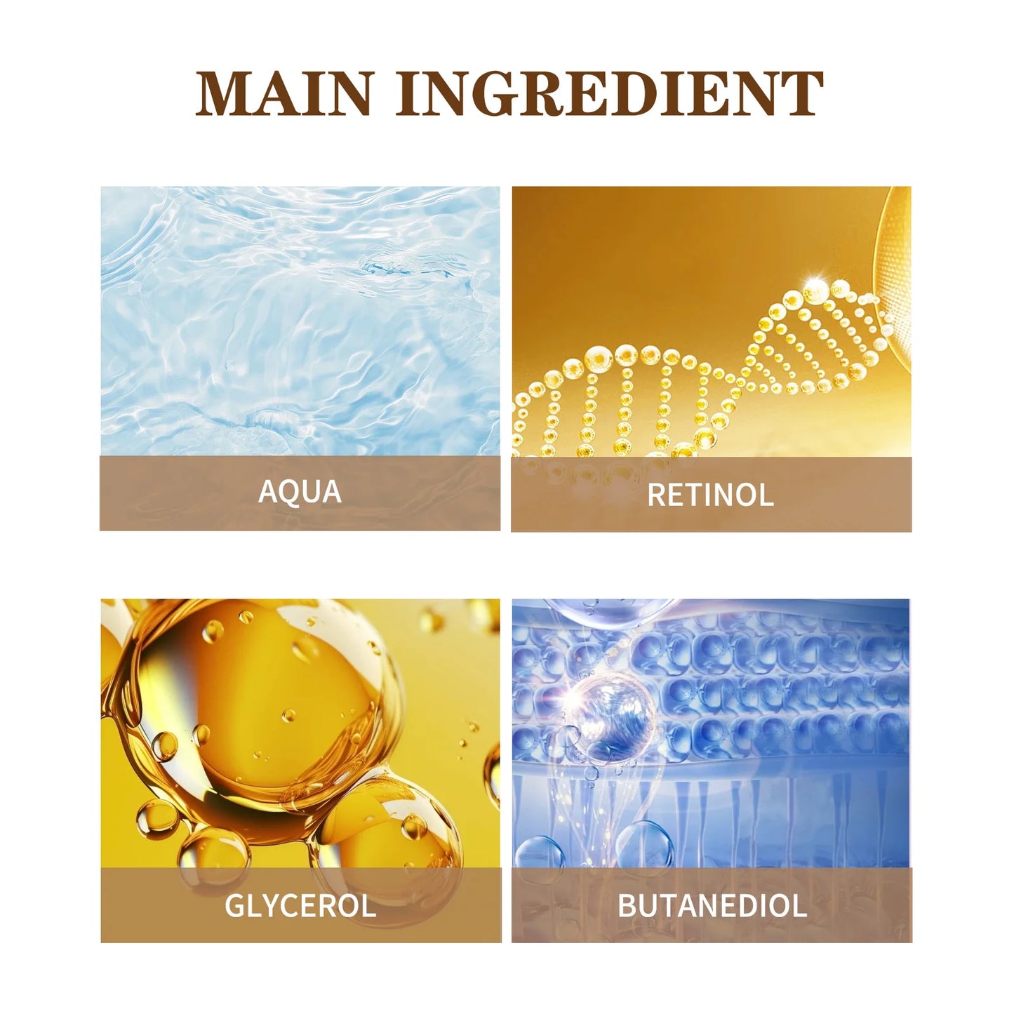Retinol Eye Cream Anti Wrinkles,Anti Puffiness Remove Dark Circle Eye Bag Hyaluronic Acid Moisturize Peptides Soothe Skin Care Pi-Mart