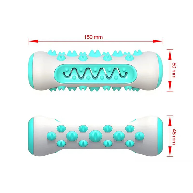 Dog Chew Bone Toy Molar Stick Teeth Cleaning Leak Food Design Self Play Interactive Pet Toy For All Breeds Dogs Relieve Boredom Pi-Mart