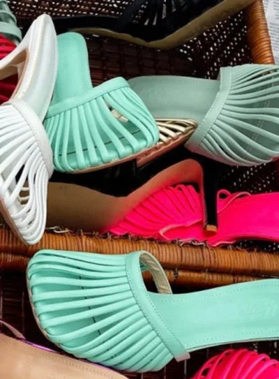 2026 New Sexy Women's Open Toe Mule Sandals - Slip On Stiletto Heels for Wedding/Party, Summer Breathable Comfort Dressy Shoes LadyShow.Store