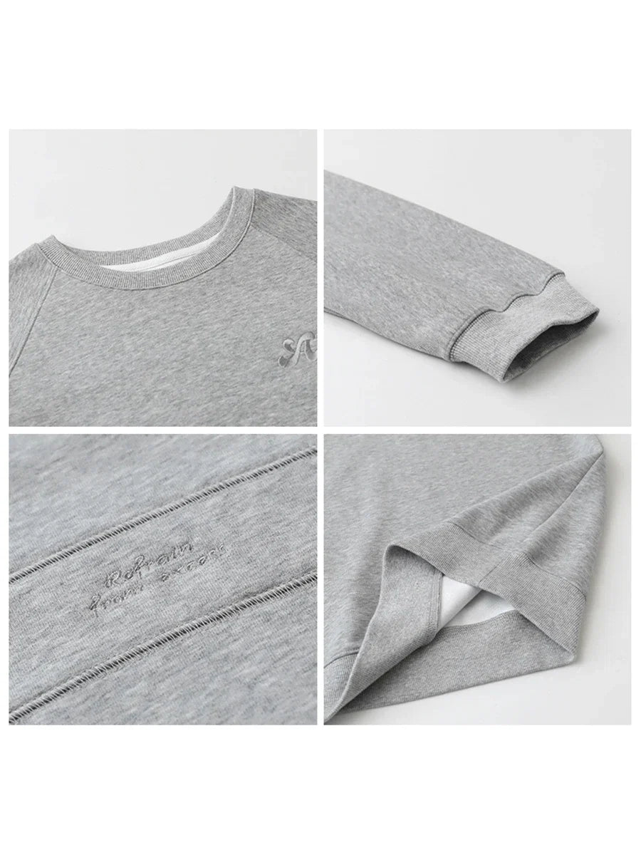 CHIC VEN Women Sweatshirts Loose Casual New O Neck Raglan Sleeves Long Sleeved Female Tops Pullover Spring Autumn 2025 LadyShow.Store