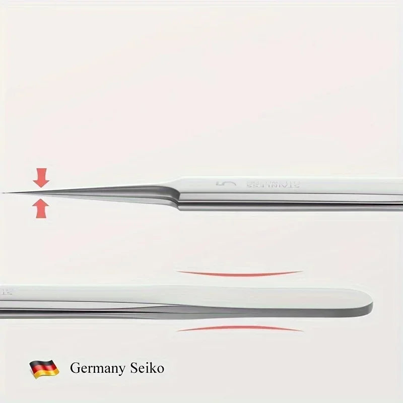 German 1/3/8Pack Extra Fine No. 5 Cellular Acne Blackhead Tweezers - Facial Beauty Remove Acne Needle Tools for Skin Care Tools Pi-Mart