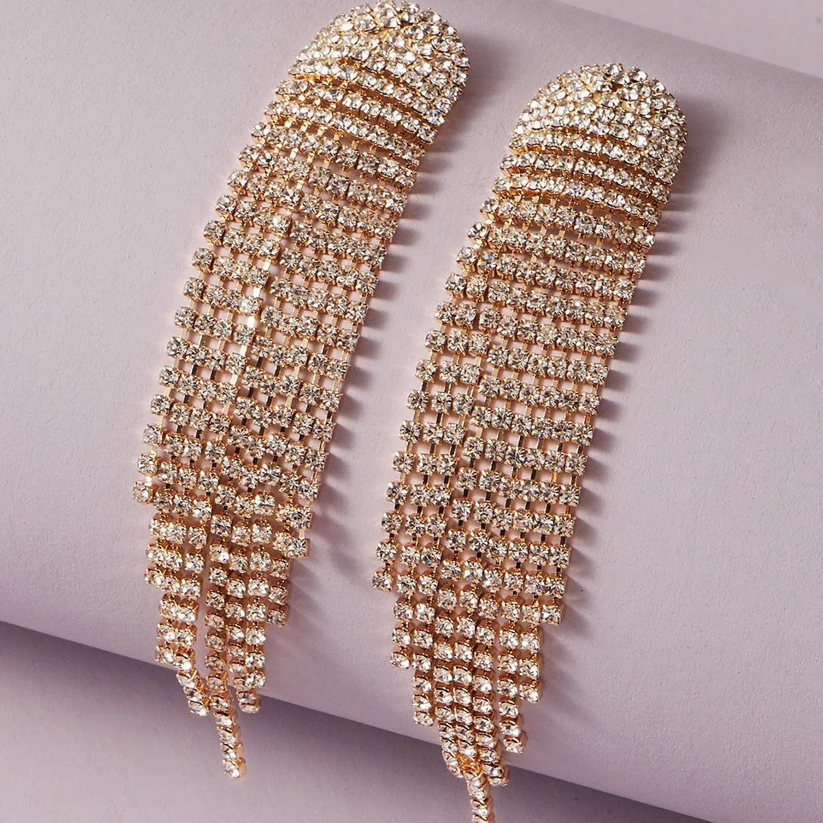 2PC Women's Fashion Copper Claw Chain Long Tassel Earrings Outdoor Travel Carnival Banquet Party Holiday Dressing Gift-233 Pi-Mart