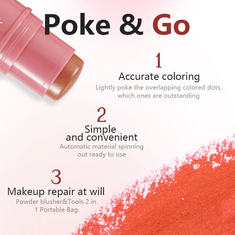 GICYMANTY Multi-Use Blush Stick  Contouring  Highlighting Cream Blush Stick  Finely Contouring Stick Pi-Mart