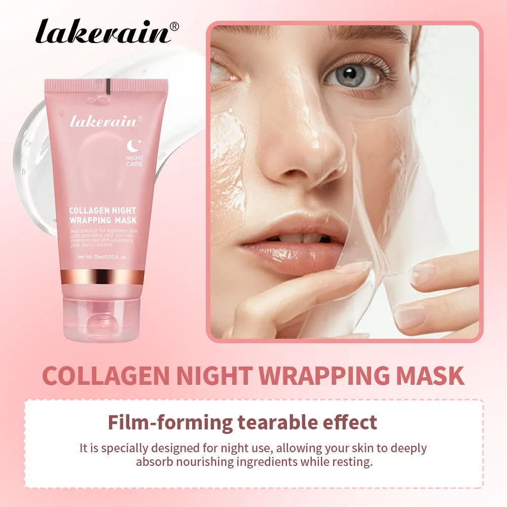 Collagen Wrapping Peel-off Mask Rejuvenation Moisturizing Brightening Korean Face Mask Make Glowy Skin Elasticity Facial Mask Pi-Mart