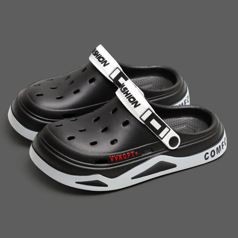 New fashion sandals Men's EVA casual comfortable hole garden shoes outdoor men's beach sandals indoor home unisex slippers Pi-Mart