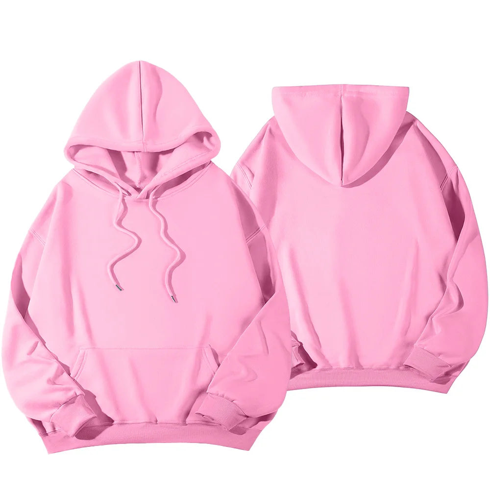 Women's Hoodies Pullover Spring Autumn Casual Hoodie 2026 Sweatshirts Solid Color Hoodies Oversize Black Sweatshirt Women Top LadyShow.Store