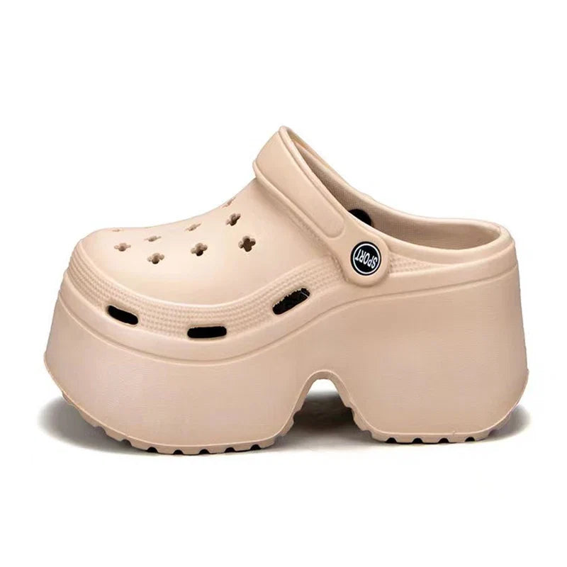 Women's Wedges Heel Sandals Summer 2026 Closed Toe Chunky Platform Sandalias Mujer Hollow Out Thick Sole Non-slip Slides Ladies LadyShow.Store