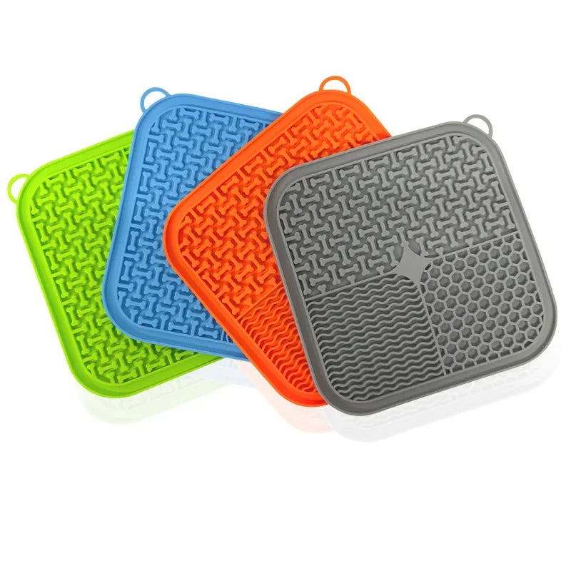 Licking Mat Slow Feeder for Dogs and Cats, Premium Lick Pad with Suction Cups for Dog Anxiety Relief, Slow Feeder Dog Bowls Pi-Mart