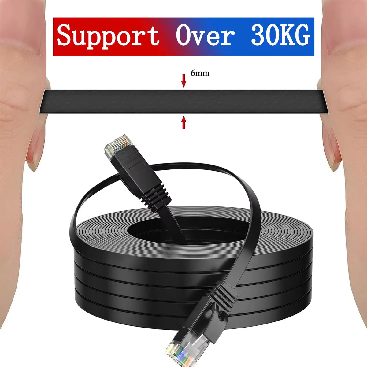 Cat 6 Ethernet Cable LAN Network Cord,Internet, Network Cable - Supports Cat6 Network Standar Gigabit high-speed Network Cable Pi-Mart