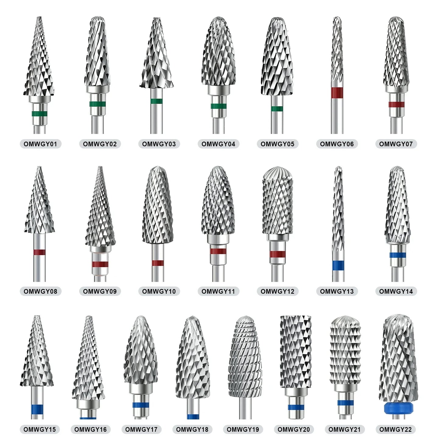 1pcs Tungsten Steel Nail Cuticle Drill Bits Carbide Rotate Electric Ceramic Milling Cutter For Manicure Gel Polish Remover Tri Light Beauty