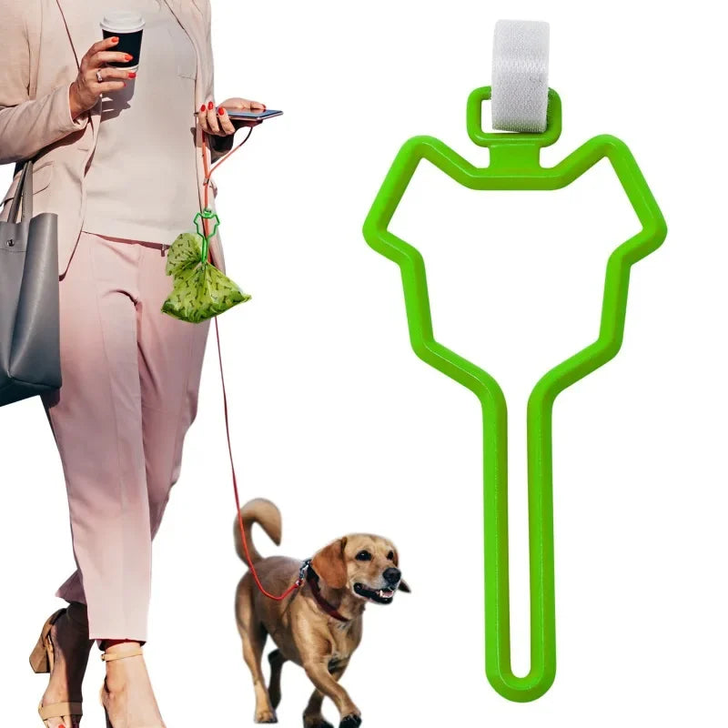 Dog Poop Bag Holder Pet Waste Carrier Clip Hands-Free Dog Leash Dispenser Outdoor Walking Puppy Poop Bags Clip Easy To Carry Pi-Mart