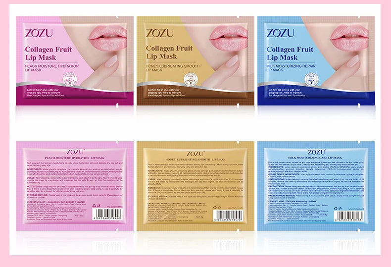 10pcs ZOZU Crystal Collagen Lip Mask Plump Lips Moisturizing Anti Wrinkles Nourishing Lip Patches Lips Plumper Skin Care Pi-Mart