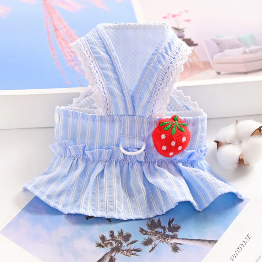 Pet Supplies Cute Dog Dress Breathable Thin Design Cat Princess Skirt Soft Pet Summer Clothes Kittens Pi-Mart