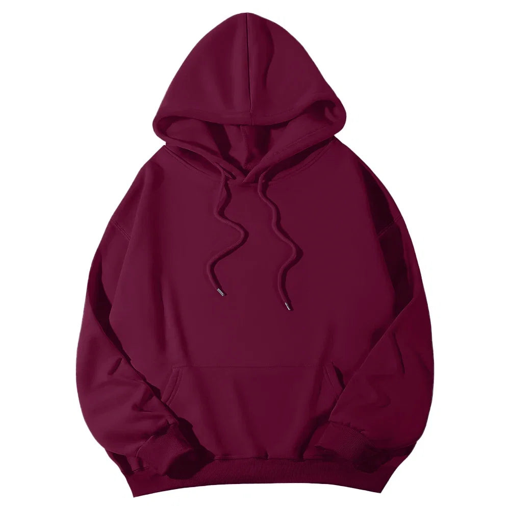 Women's Hoodies Pullover Spring Autumn Casual Hoodie 2026 Sweatshirts Solid Color Hoodies Oversize Black Sweatshirt Women Top LadyShow.Store