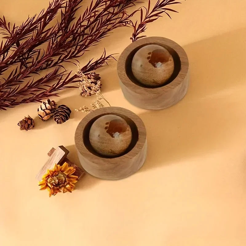 Car Wooden Essential Oil Diffusers-Spherical Design Natural Fragrance Dispersion Bedroom Decor Diffuser Car Home Room Fragrance Pi-Mart