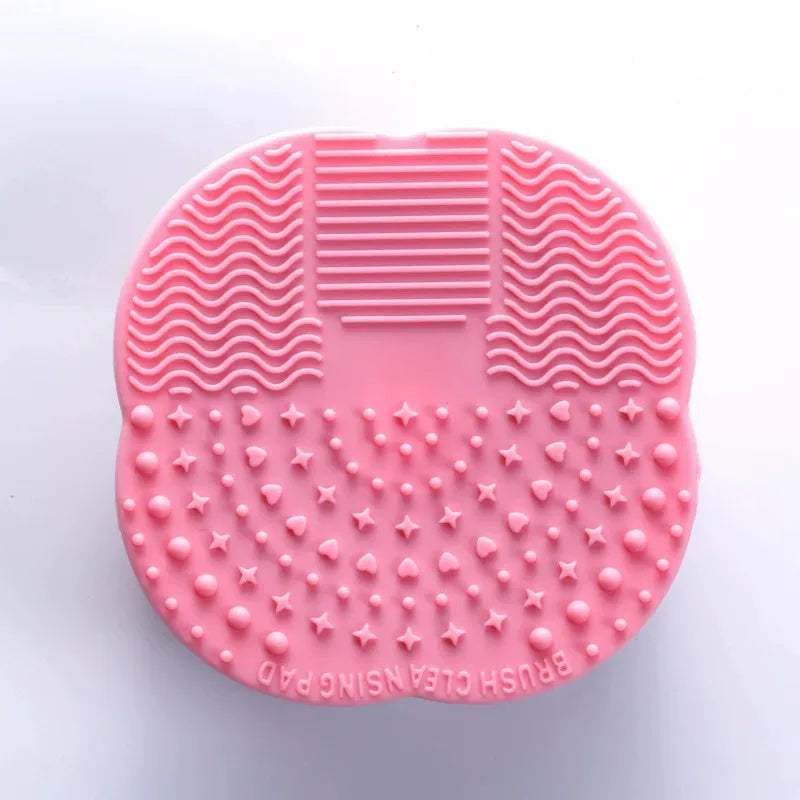 Silicone Makeup Brush Cleaner Folding Powder Puff Cleaning Bowl Eyeshadow Brushes Washing Soft Mat Beauty Tools Scrubber Box Pi-Mart