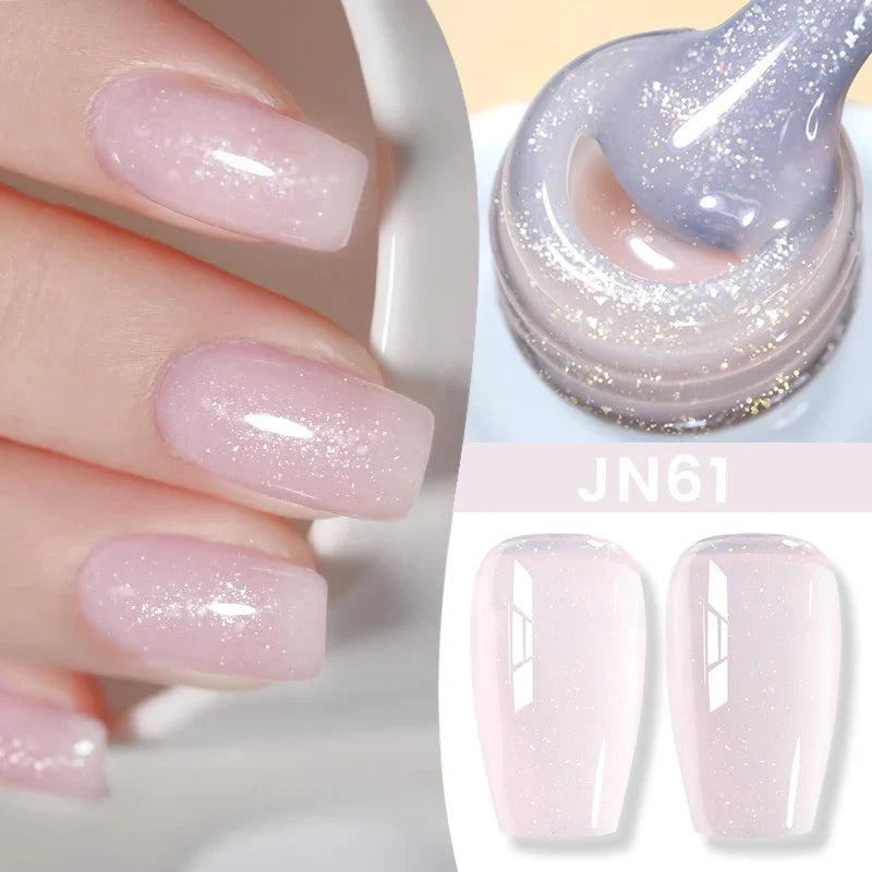 BORN PRETTY 10ml Jelly Nude Gel Nail Polish 50 Colors Semi Transparent Nail Art Nail Supplies Soak off UV LED Nails Gel Varnish Tri Light Beauty