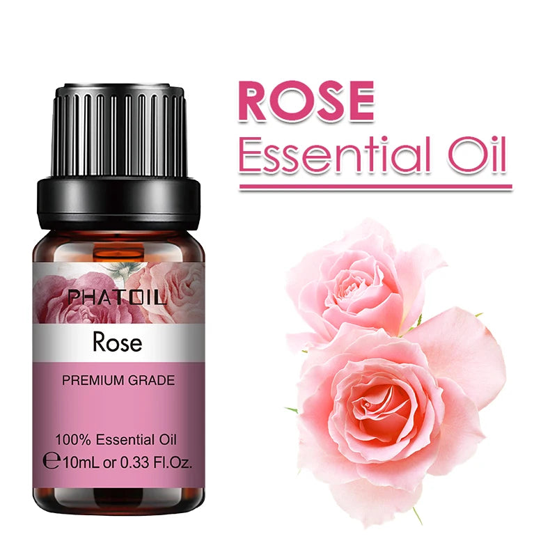 PHATOIL 10ml Ginger Essential Oil for Perfume Candles Making Spa Massage Humidifier Rose Jasmine Pine Needles Tangerine Thyme Pi-Mart