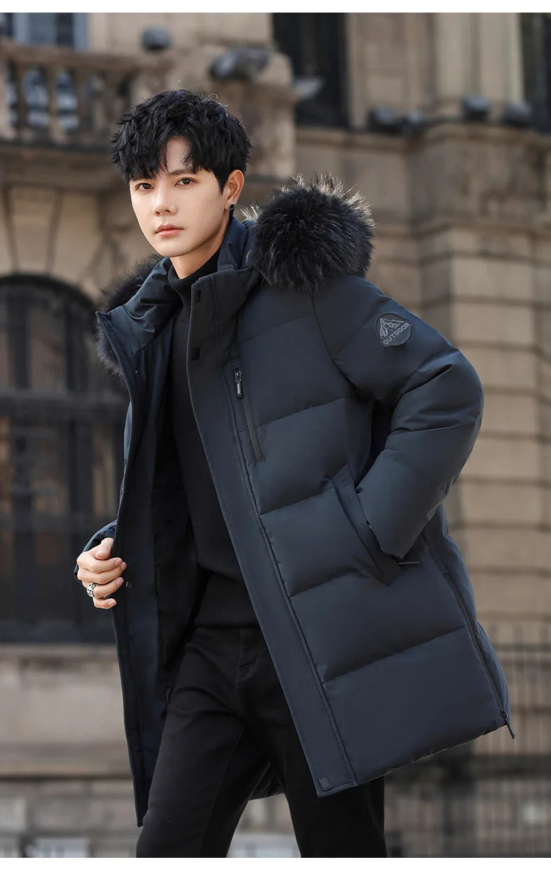 High Brand White Goose Down Jacket Coat Parka Men's Clothing Winter Padded Puffer Jackets Luxury Hooded Padding Outerwear HWY309 Pi-Mart
