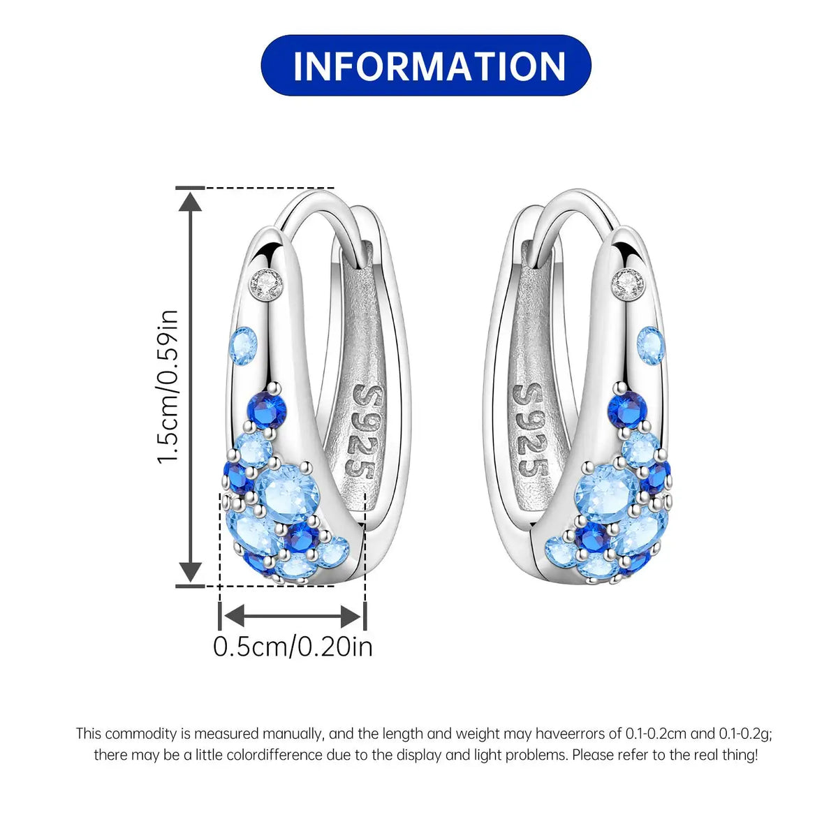 PANPOKI S925 Sterling Silver Purple Zircon Series Earrings Hoop Earrings For Women Jewelry Original Party Trendy Gifts Pi-Mart