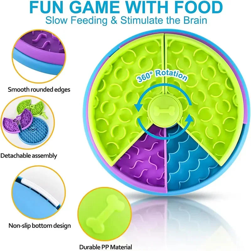 Dog Puzzle Slow Feeder Interactive Dog Puzzle Game 3 Layers Detachable Slow Eating Dog Bowl Anti-anxiety Dog Feeder Bowl Pi-Mart