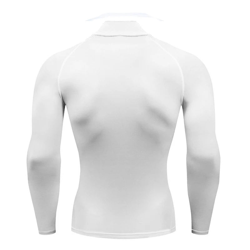 Mens Running T-shirts Autumn Fitness Long Sleeve Sport Shirt Jogging Gym Clothing Sportswear Quick Dry Compression T Shirts Pi-Mart