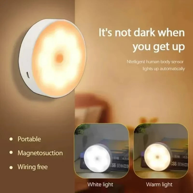 Rechargeable Motion Sensor Night Light,LED Closet Light,Cabinet Light,Wall Light for Kitchen,Bedroom,Bathroom,Hallway,Stairs Pi-Mart