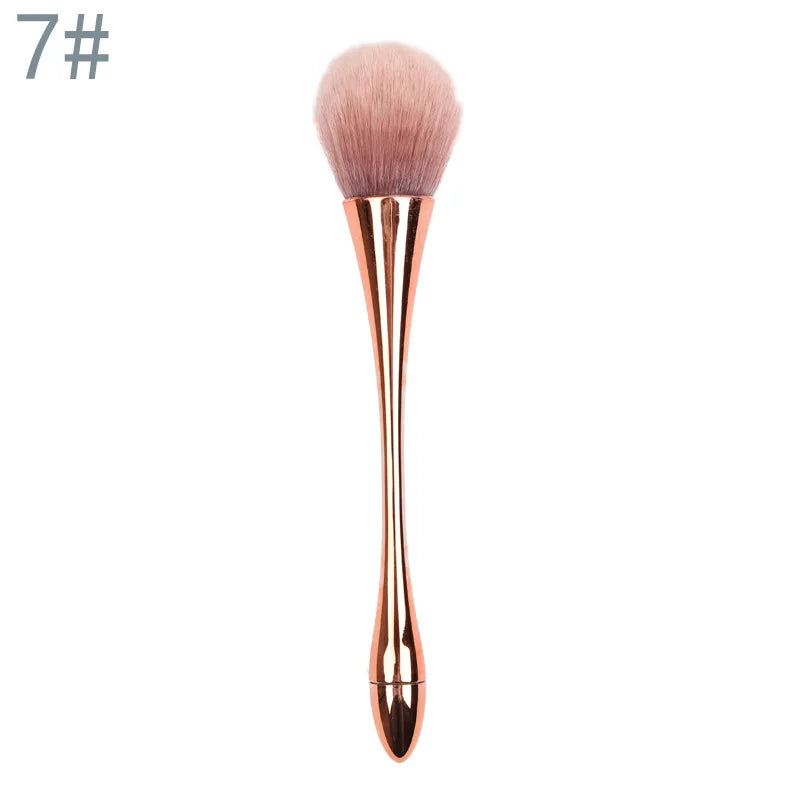 1pc Big Size Soft Fluffy Glitter Powder Professional Brush Nail Dust Cleaning Brush Women Girls Manicure DIY Make Up Beauty Tool Tri Light Beauty