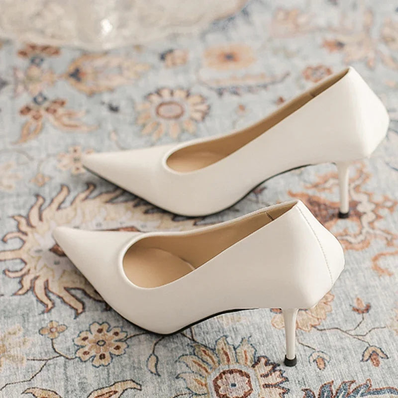Eiyken Sexy Green Thin High Heels Pumps Women Pointed Toe Slip On Shoes Elegant Prom Wedding Stripper Ladies Sandals LadyShow.Store