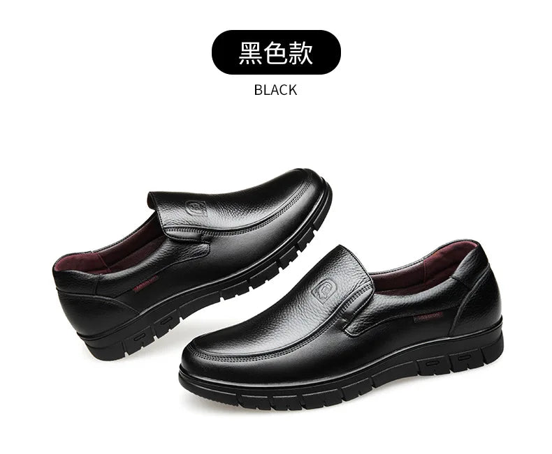 Summer New Men Leather Shoes soft soled Casual Flat Shoes Outdoor Walking shoes Comfort fashion soft leather shoes Loafers Pi-Mart