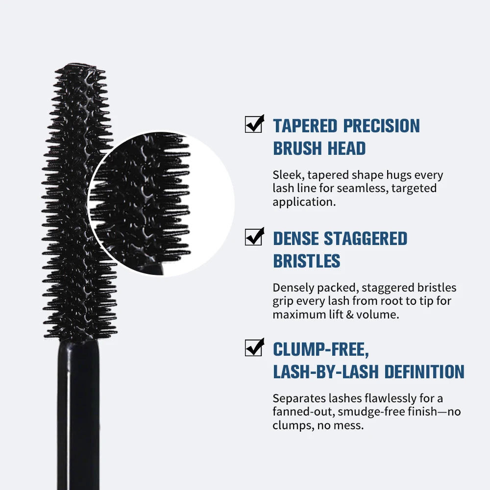 Lengthening & Volumizing Mascara Water-Resistant Long-Lasting Nourishing Strengthen Mascara Glossy Natural Finish Eye Makeup Pi-Mart