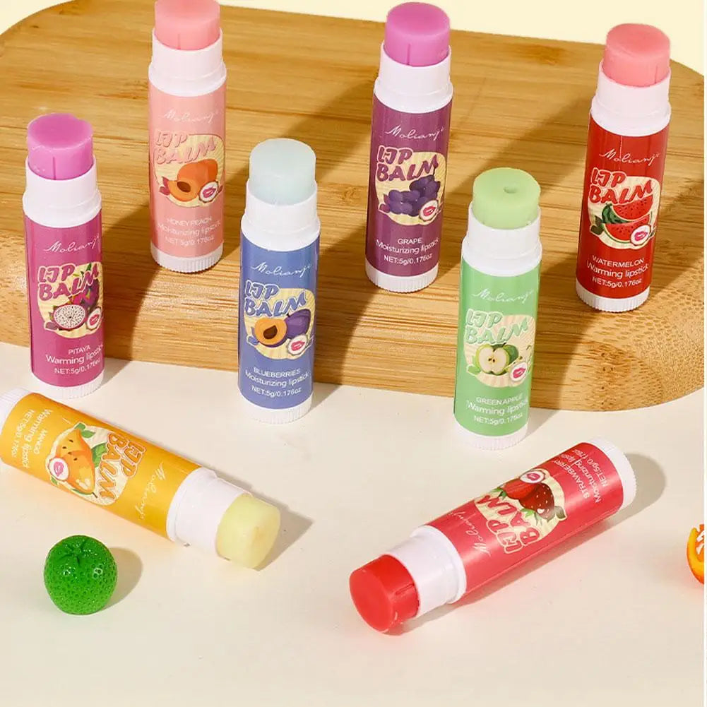 12pcs Moisturizing Lipstick Set, Hydrating Lip Care Suitable For All Skin Types, Fruit Lipstick Lip Balm Set Pi-Mart