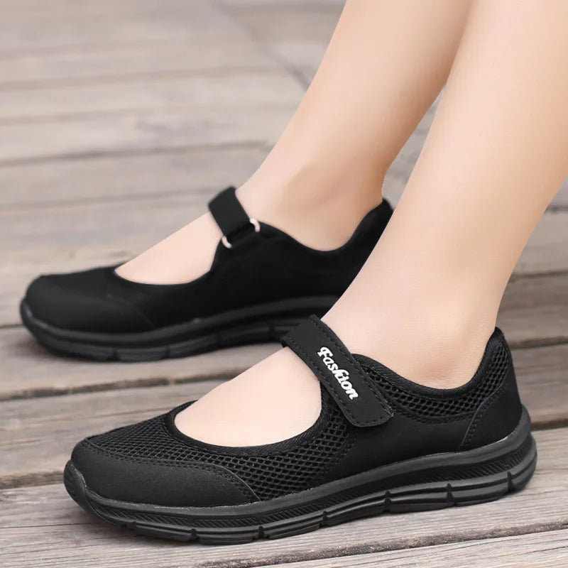 Women Shoes Breathable Vulcanized Shoes White ZapaWomen Sneakers Fashion Breathable Mesh Casual Walking Shoes Women Work Shoes LadyShow.Store