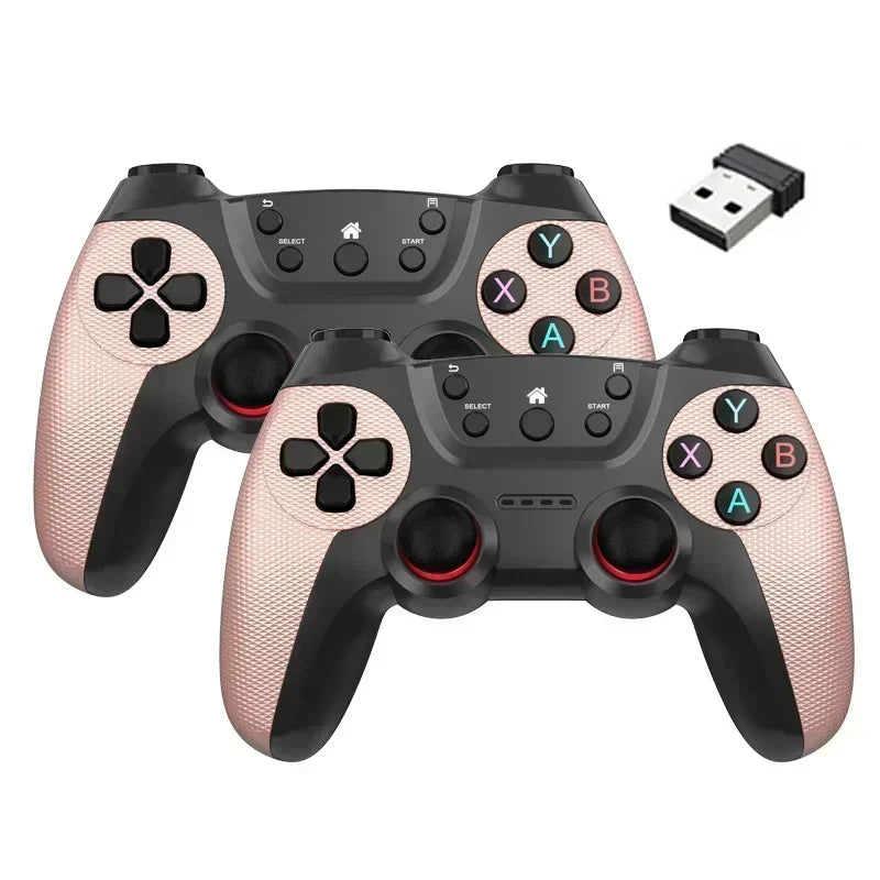 2Pcs Wireless Controller For PC Wireless Game Controller Hand Joystick For Television Computer Androids PC 2.4G Gamepad Remote Pi-Mart