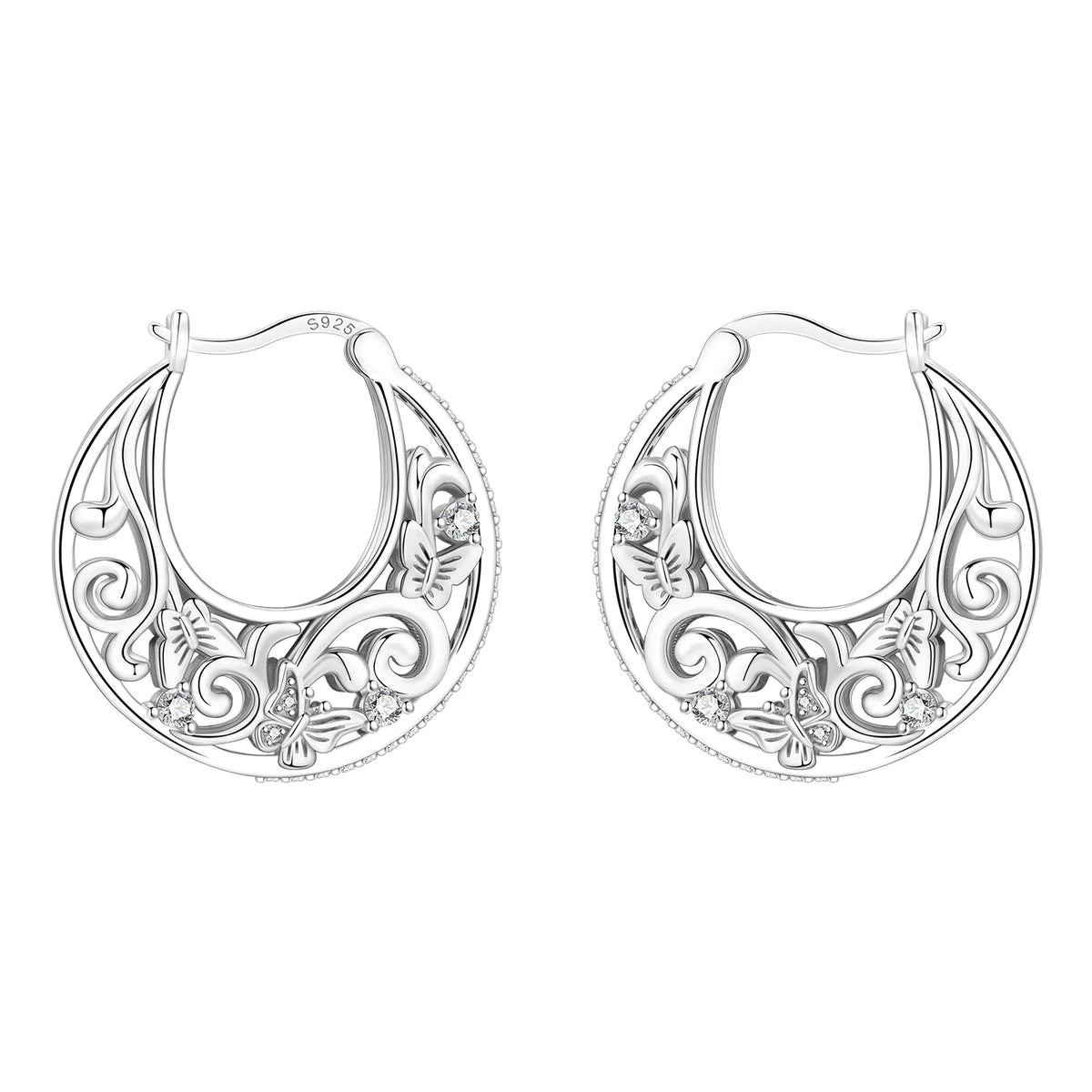 925 Sterling Silver Cute Lazy Cat Animal Pet Earrings Jewelry Hoop Earrings For Women Jewelry Birthday Party Fine Gifts Pi-Mart