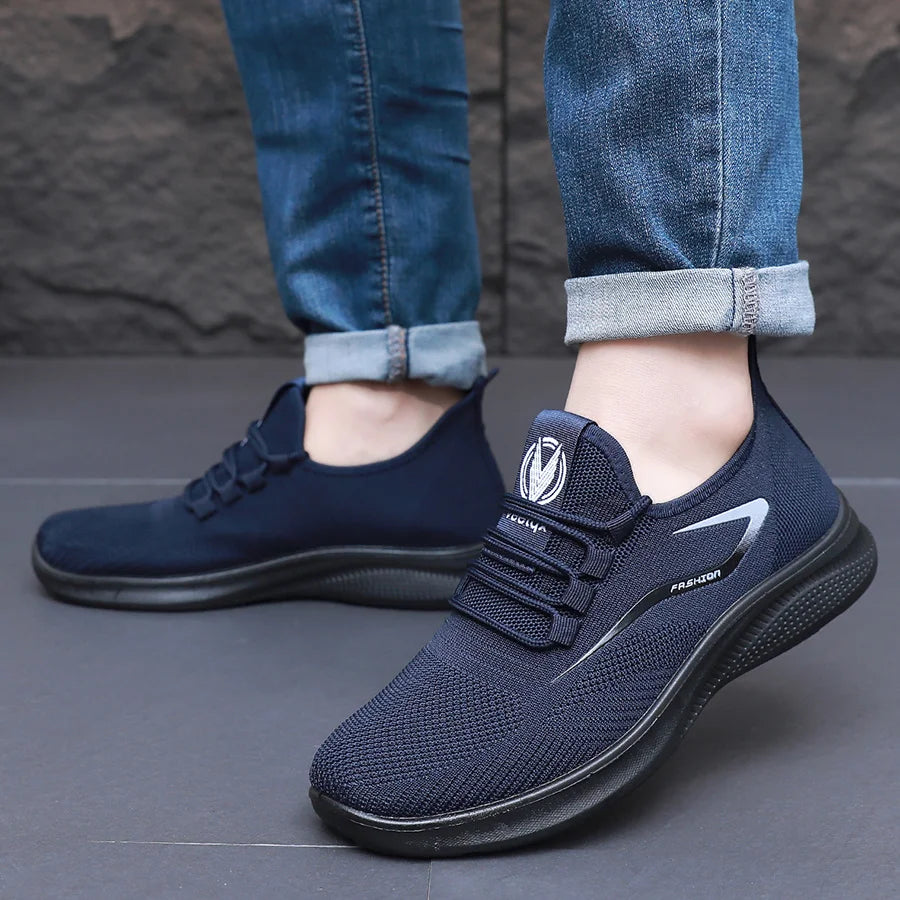 Men Comfort Knitted Loafer Sneakers 2026 New Arrival, Breathable Air Knit Upper Slip On Shoes Pi-Mart
