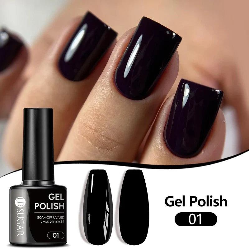 UR SUGAR 7ML Nail Gel Fresh Macaron 107 Colors All For Manicure Semi Permanent Soak Off LED UV Long-Lasting Nail Art Varnish Tri Light Beauty