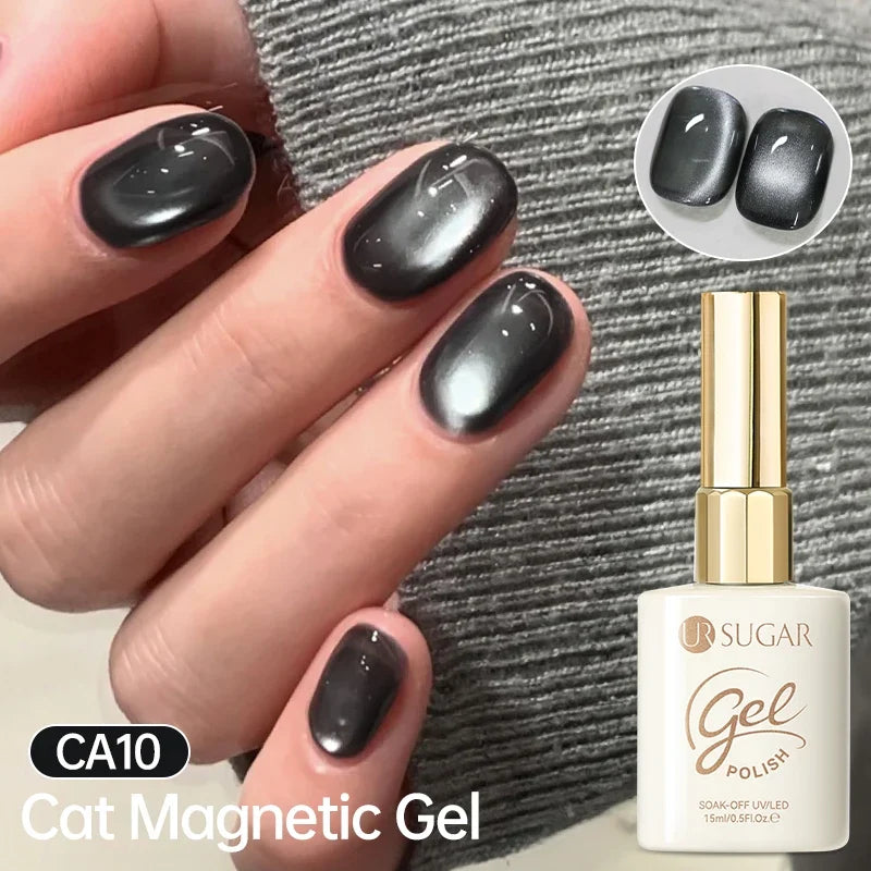 UR SUGAR 15ml Cat Magnetic Gel Nail Polish 30 Colors Semi Permanent Magnetic Gel UV/LED Soak Off Painting Vanrish Design Tri Light Beauty