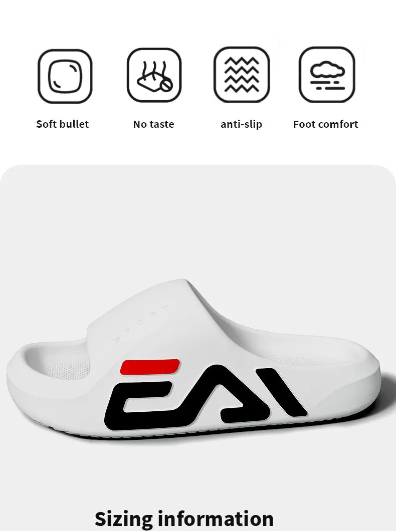 Extra-thick Sole Men Soft Air Cushion Casual Slippers EVA Sandals Fashion Flip Flops Outdoor Summer Seaside Beach Shoes Pi-Mart