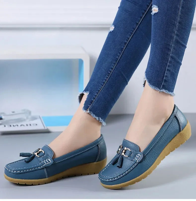Women Shoes Slip On Loafers For Ballet Flats Women Moccasins Casual Sneakers Zapatos Mujer Flat Shoes For Women Casual Shoes Pi-Mart