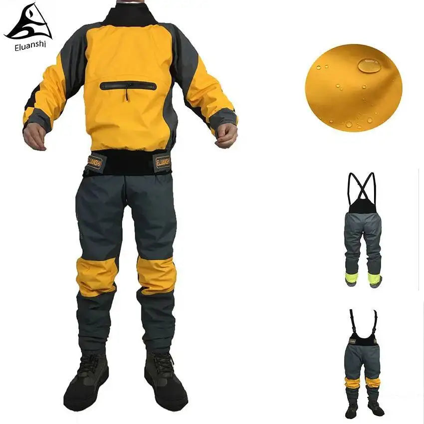 Waterproof Breathable Clothing For Kayak Skiing Fishing Kayaking Boating Rafting Drysuit Vest Jacket Cycling Raincoat Pi-Mart
